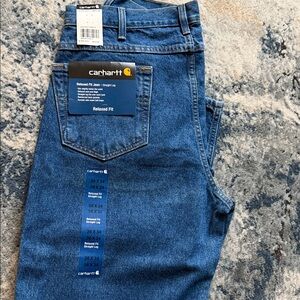 Men’s Carhartt Blue Denim Jeans size 36x34 NWT